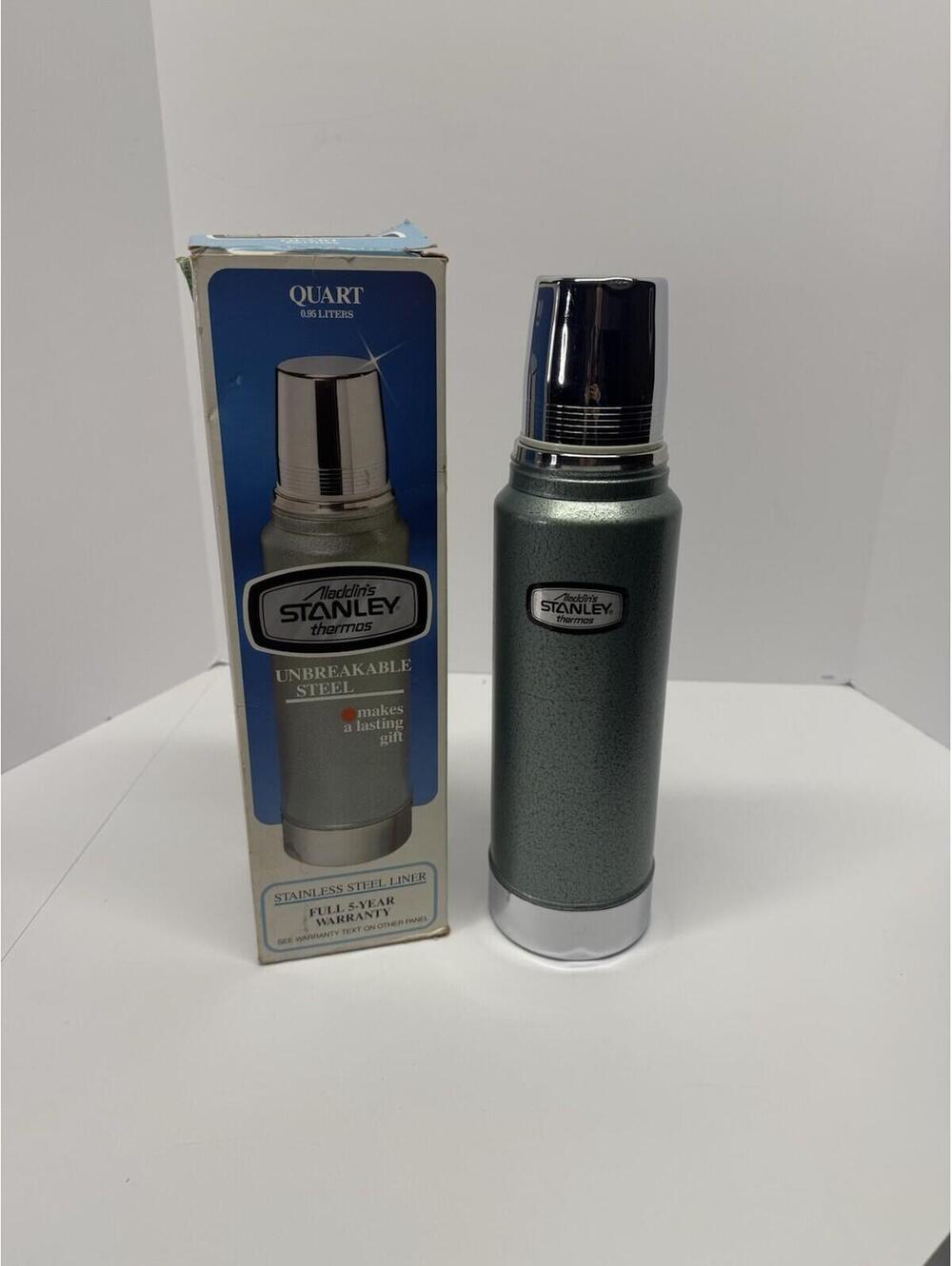 Stanley Thermos Green Aladdin's Quart NO. A-1357 B Steel 0.95LVintage 90's